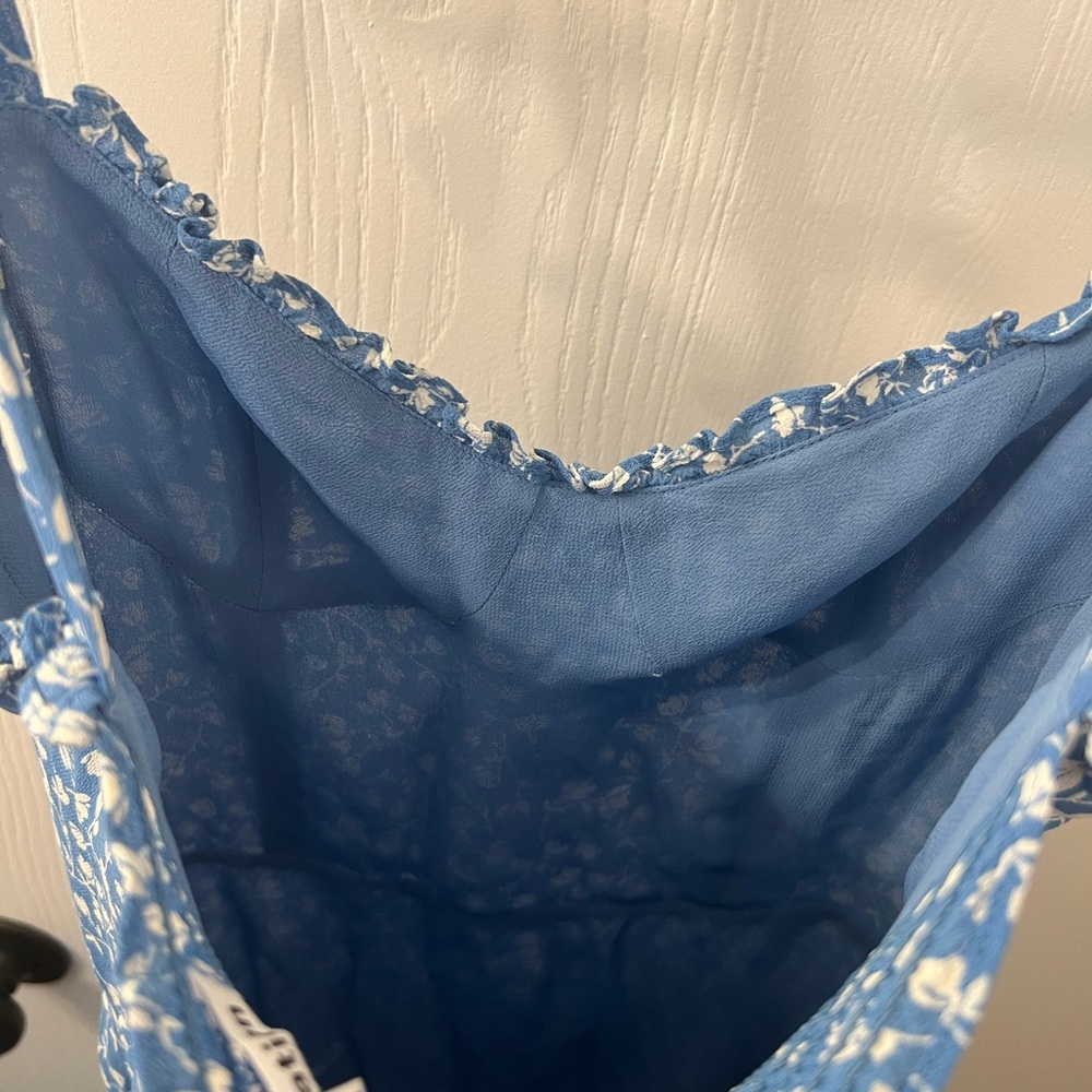 REFORMATION Nikita Dress, Marie Blue Floral, Size 10 - Picture 6 of 9